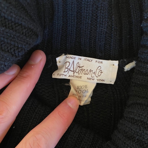 vintage cable knit turtle neck sweater - oversized - Picture 3 of 3